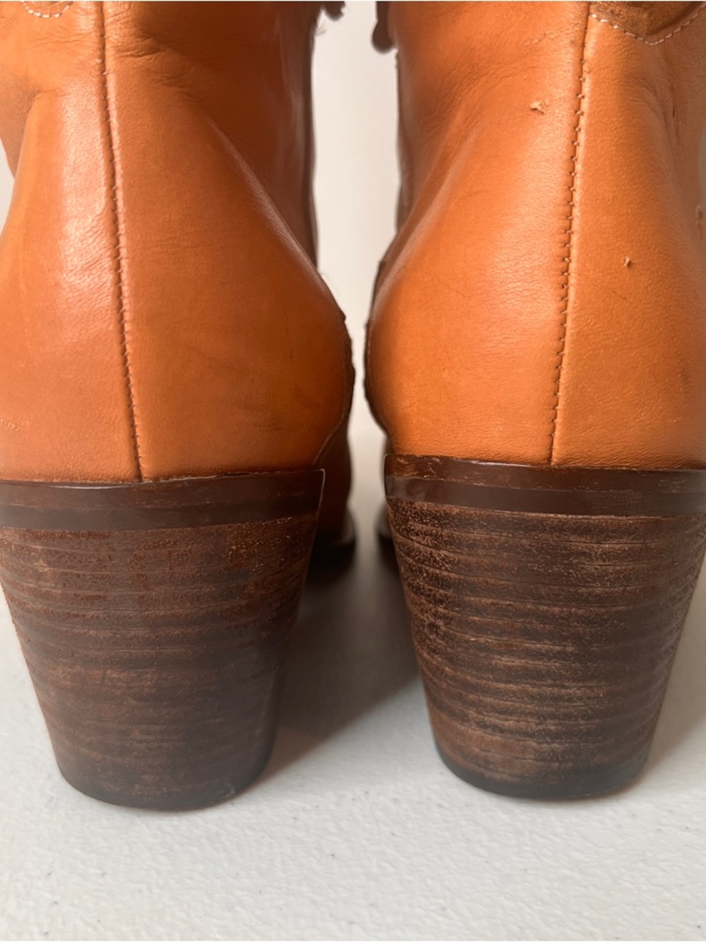 Mia Candida Cowgirl Leather Boots Brown Daisy Embellished Boho Womens Size 10 - Picture 6 of 16